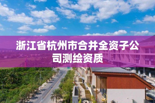 浙江省杭州市合并全资子公司测绘资质