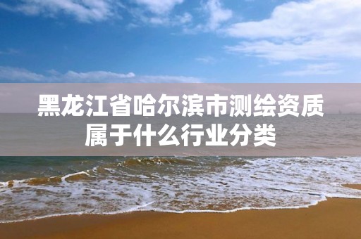 黑龙江省哈尔滨市测绘资质属于什么行业分类