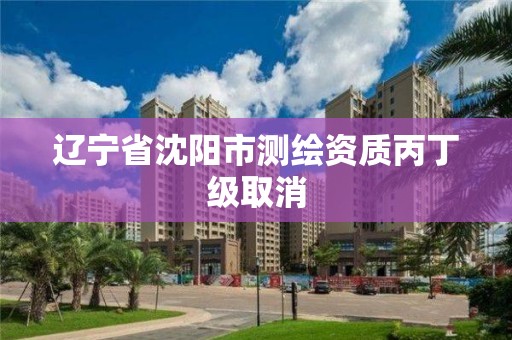 辽宁省沈阳市测绘资质丙丁级取消