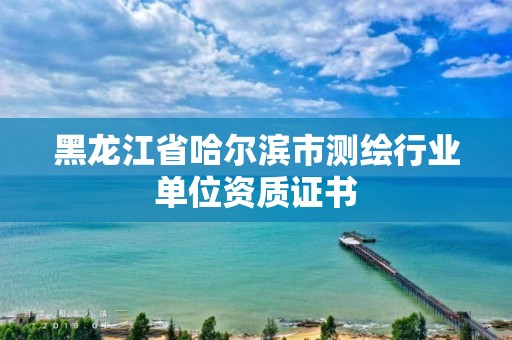 黑龙江省哈尔滨市测绘行业单位资质证书