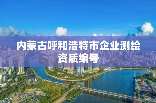 内蒙古呼和浩特市企业测绘资质编号