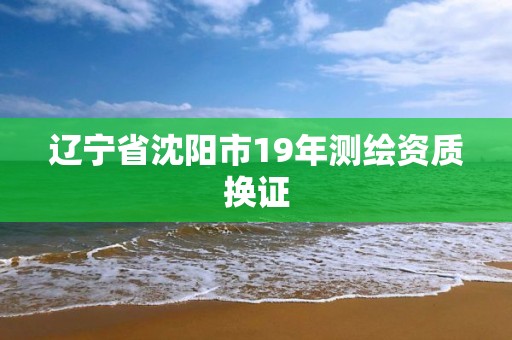 辽宁省沈阳市19年测绘资质换证