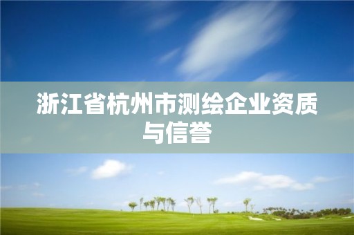 浙江省杭州市测绘企业资质与信誉