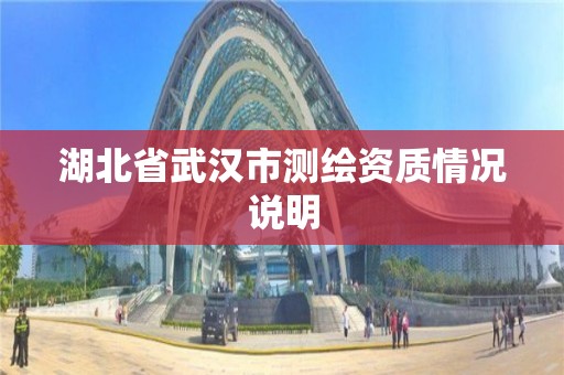 湖北省武汉市测绘资质情况说明