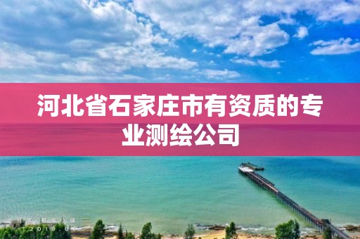 河北省石家庄市有资质的专业测绘公司