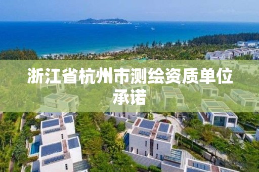 浙江省杭州市测绘资质单位承诺