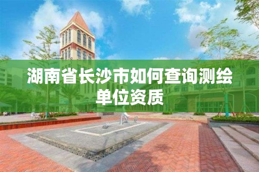 湖南省长沙市如何查询测绘单位资质