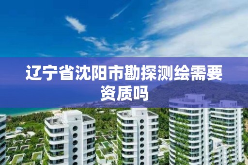 辽宁省沈阳市勘探测绘需要资质吗