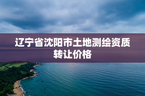 辽宁省沈阳市土地测绘资质转让价格