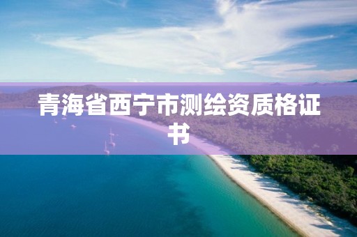 青海省西宁市测绘资质格证书