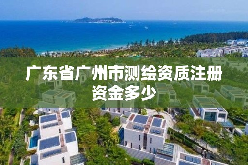 广东省广州市测绘资质注册资金多少