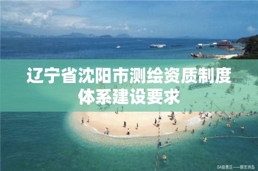 辽宁省沈阳市测绘资质制度体系建设要求