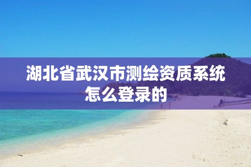 湖北省武汉市测绘资质系统怎么登录的