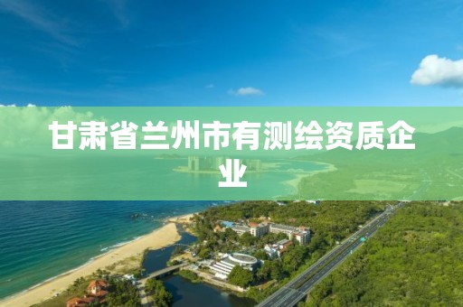 甘肃省兰州市有测绘资质企业