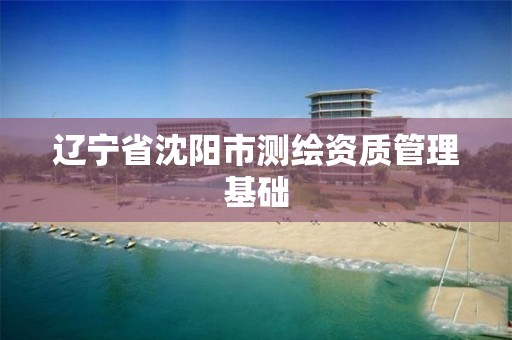 辽宁省沈阳市测绘资质管理基础