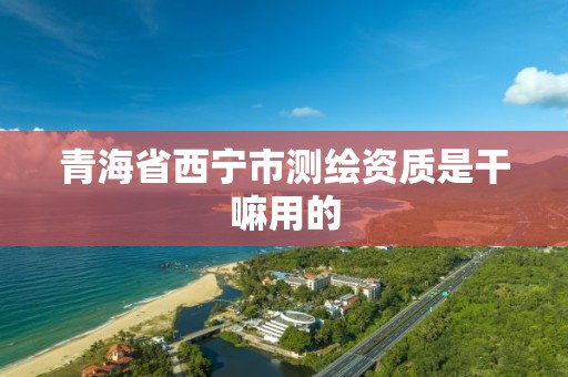 青海省西宁市测绘资质是干嘛用的