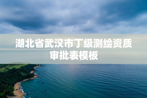 湖北省武汉市丁级测绘资质审批表模板