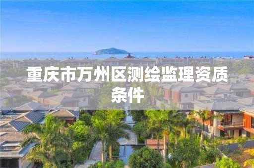 重庆市万州区测绘监理资质条件