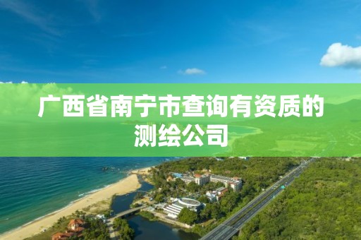 广西省南宁市查询有资质的测绘公司