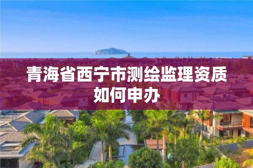 青海省西宁市测绘监理资质如何申办