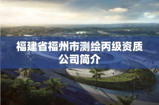 福建省福州市测绘丙级资质公司简介