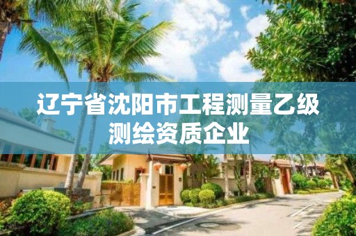 辽宁省沈阳市工程测量乙级测绘资质企业