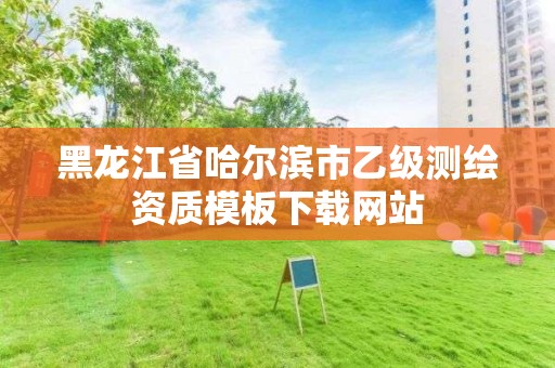 黑龙江省哈尔滨市乙级测绘资质模板下载网站