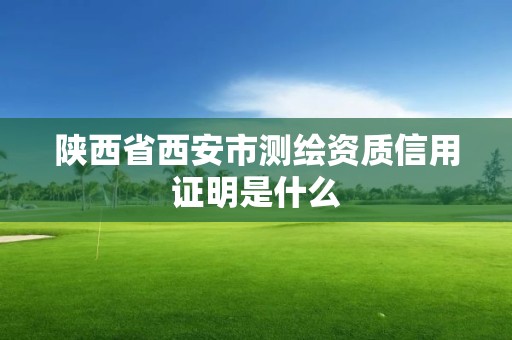 陕西省西安市测绘资质信用证明是什么