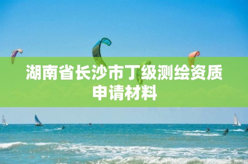 湖南省长沙市丁级测绘资质申请材料