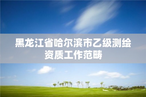 黑龙江省哈尔滨市乙级测绘资质工作范畴