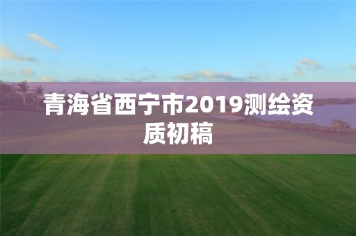 青海省西宁市2019测绘资质初稿