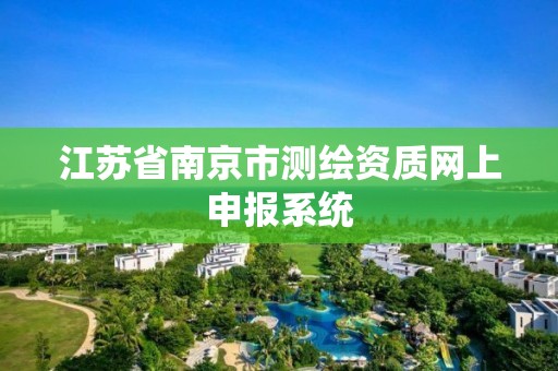 江苏省南京市测绘资质网上申报系统