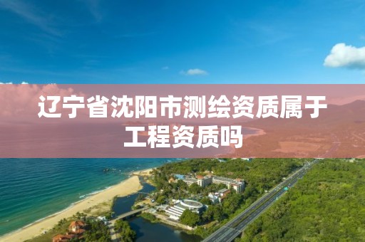 辽宁省沈阳市测绘资质属于工程资质吗