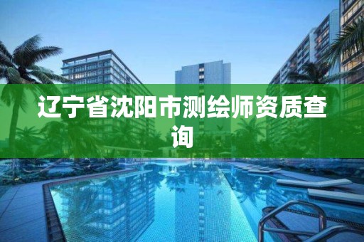 辽宁省沈阳市测绘师资质查询