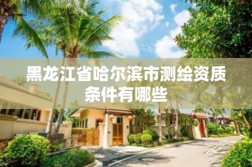 黑龙江省哈尔滨市测绘资质条件有哪些