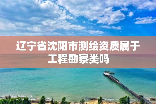 辽宁省沈阳市测绘资质属于工程勘察类吗