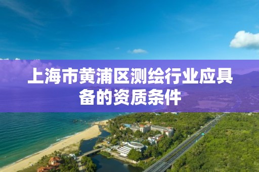 上海市黄浦区测绘行业应具备的资质条件