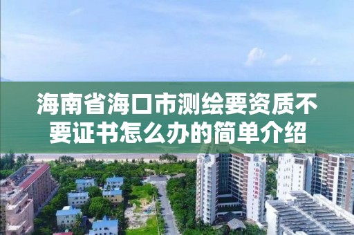 海南省海口市测绘要资质不要证书怎么办的简单介绍