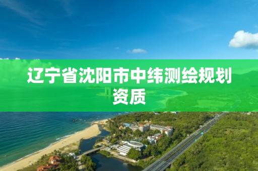 辽宁省沈阳市中纬测绘规划资质