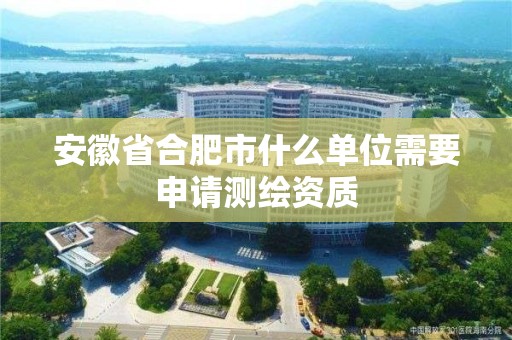 安徽省合肥市什么单位需要申请测绘资质