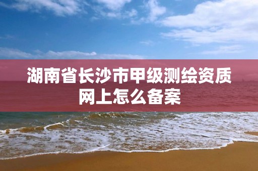 湖南省长沙市甲级测绘资质网上怎么备案