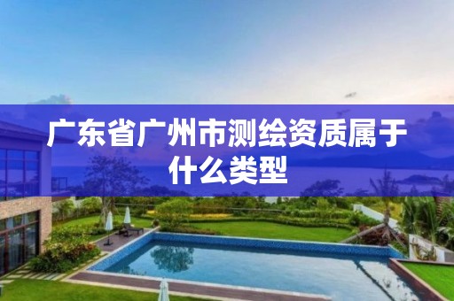 广东省广州市测绘资质属于什么类型