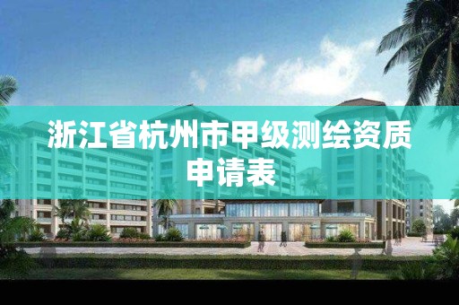 浙江省杭州市甲级测绘资质申请表