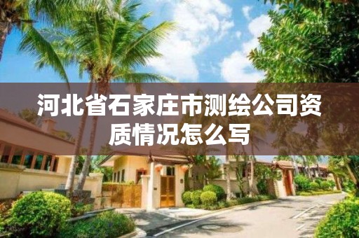 河北省石家庄市测绘公司资质情况怎么写