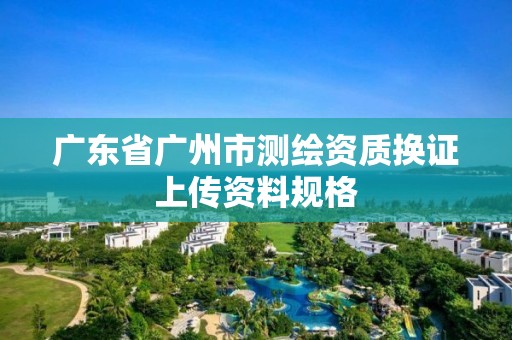 广东省广州市测绘资质换证上传资料规格