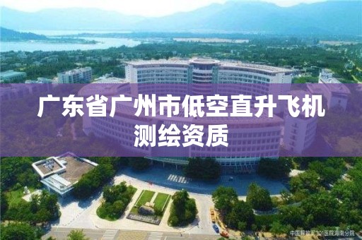 广东省广州市低空直升飞机测绘资质