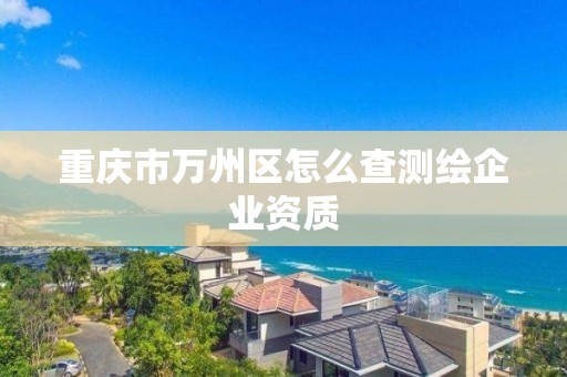 重庆市万州区怎么查测绘企业资质