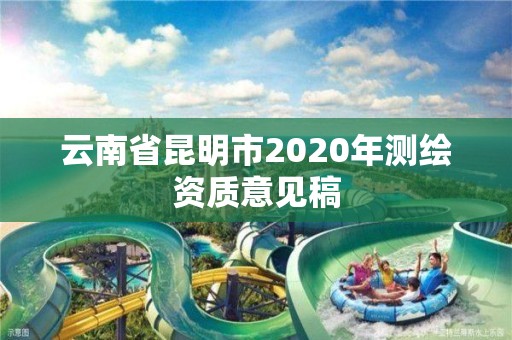 云南省昆明市2020年测绘资质意见稿