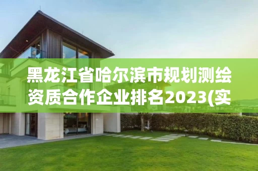 黑龙江省哈尔滨市规划测绘资质合作企业排名2023(实时/更新中) 黑龙江省哈尔滨市规划测绘资质合作企业排名2023(实时/更新中)