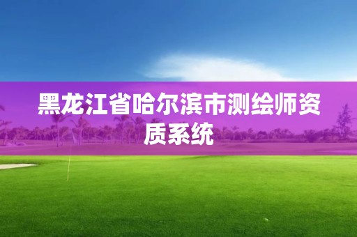 黑龙江省哈尔滨市测绘师资质系统